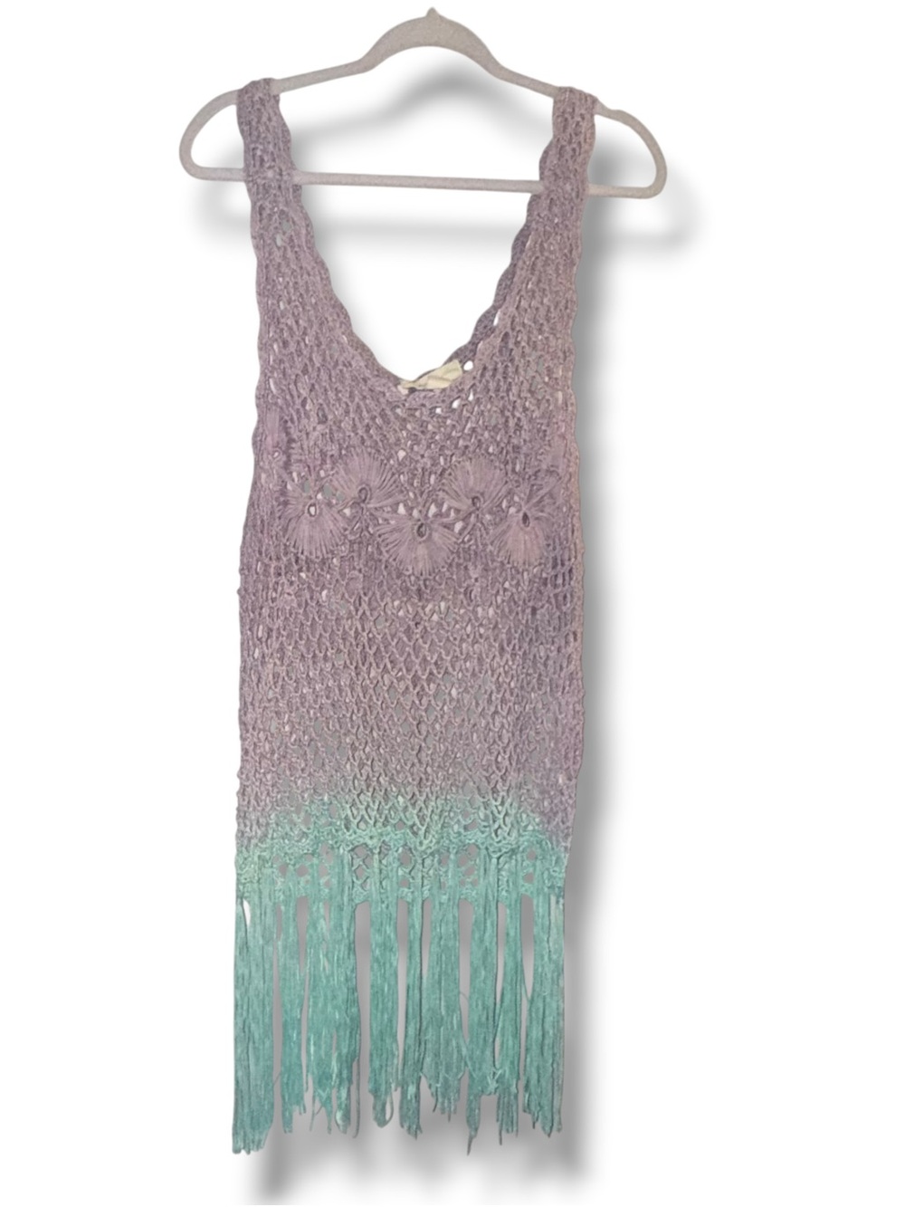 UO Staring at Stars ombré crochet lace beach coverup dress